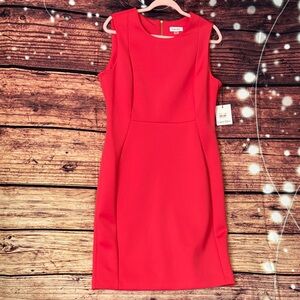 Calvin Klein Vibrant Coral Midi Dress